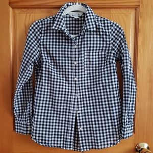 Old Navy Blue Gingham Button Down Shirt